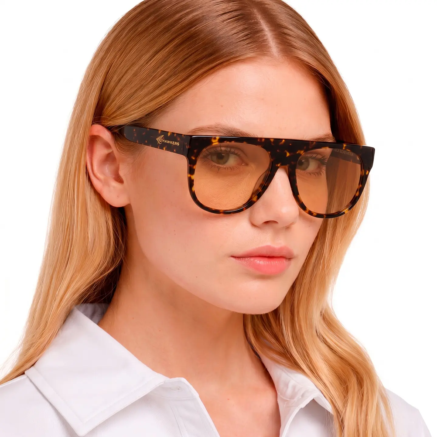 Lentes de Sol Hawkers La Noire - Paula Echevarria HLAN23CYXE Amarillo Carey Unisex Talla 55mm 7