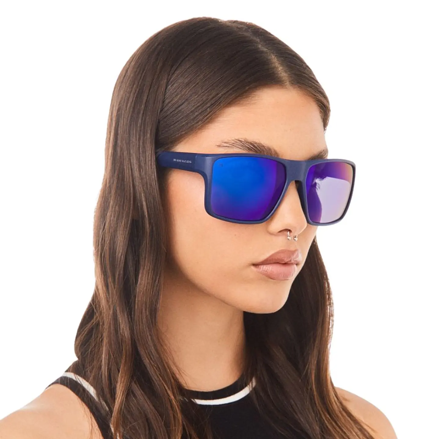 Lentes de Sol Polarizado Hawkers EDGE XL HEDG23LLTP Azul Espejado Unisex Talla 62mm 8