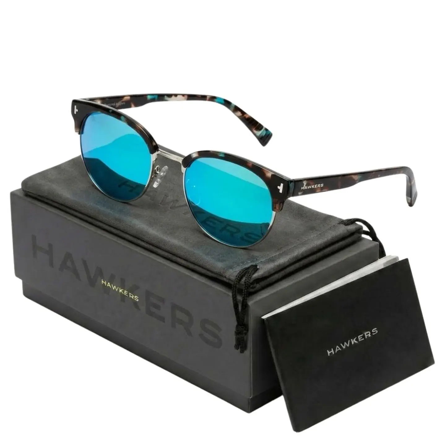 Lentes de Sol Polarizado Hawkers NEW CLASSIC ROUNDED HNCR23CLTP Azul Espejado Unisex Talla 53mm 1