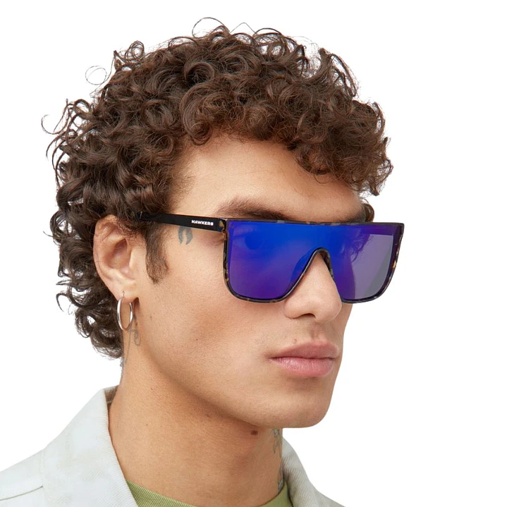 Lentes de Sol Polarizado Hawkers WEED HWEE23CLTP Azul Espejado Unisex Talla 53mm 8