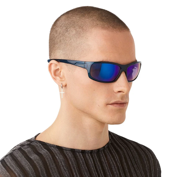 Lentes de Sol Polarizado Hawkers BOOST HBOO24LLT0 Azul Espejado Unisex Talla 64mm 7