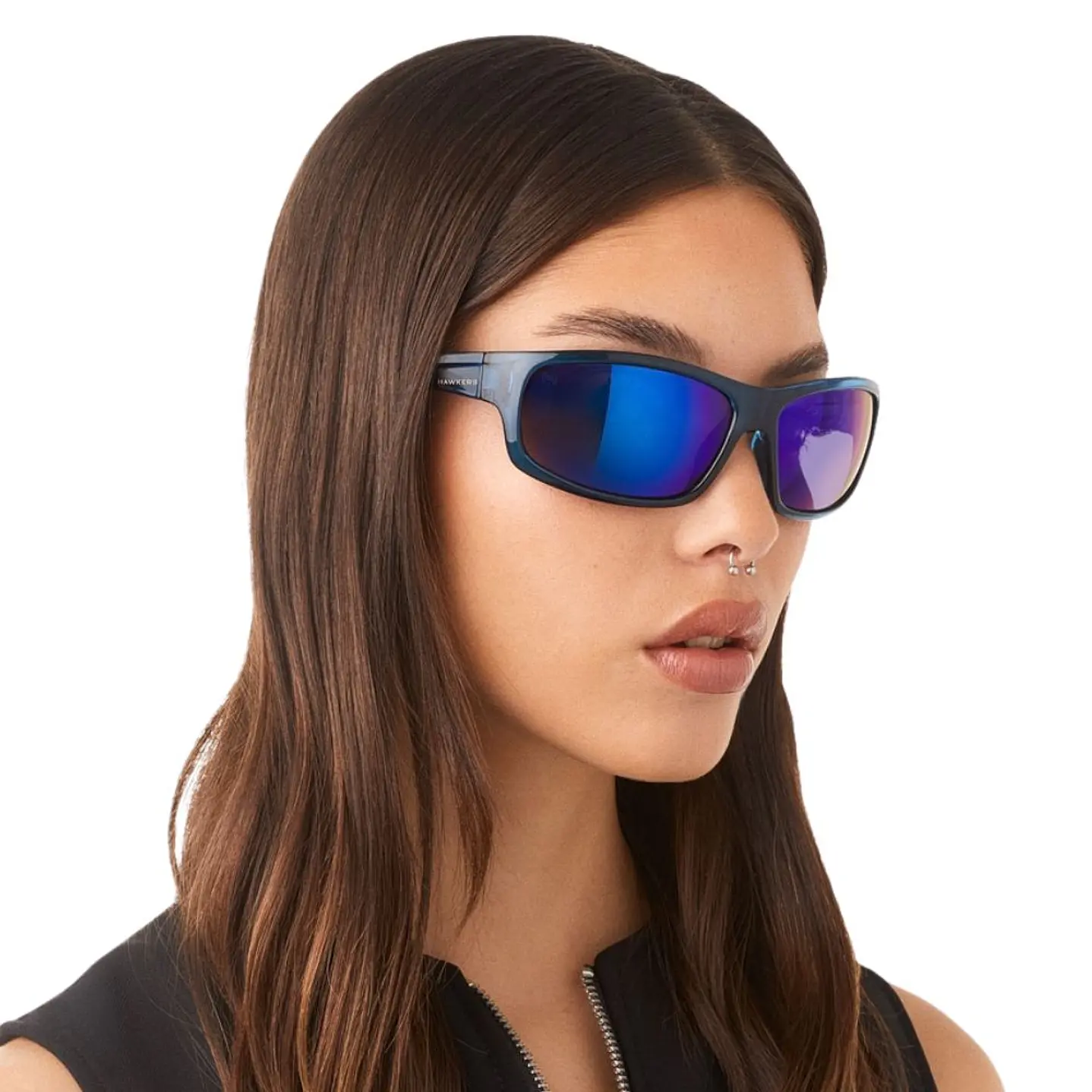 Lentes de Sol Polarizado Hawkers BOOST HBOO24LLT0 Azul Espejado Unisex Talla 64mm 8