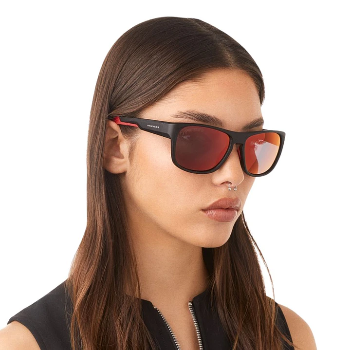 Lentes de Sol Polarizado Hawkers GRIP HGRI24BRTP Rojo Espejado Unisex Talla 57mm 8