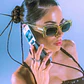 Lentes de Sol Hawkers Flechazo - Tini HMUA23YBXN Amarillo Transparente Unisex Talla 55mm - Miniatura 8