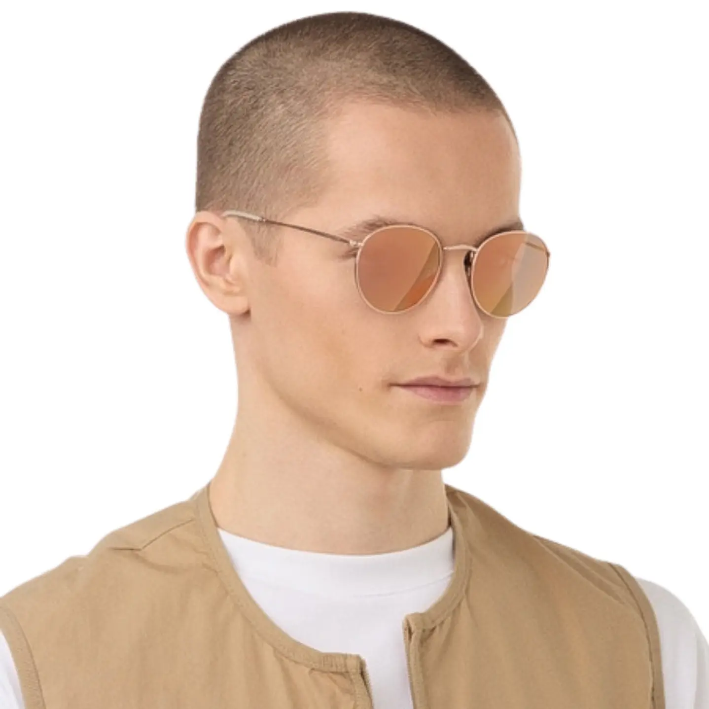 Lentes de Sol Polarizado Hawkers MOMA MIDTOWN HMMI22KKMP Oro Rosa Espejado Unisex Talla 49mm 7