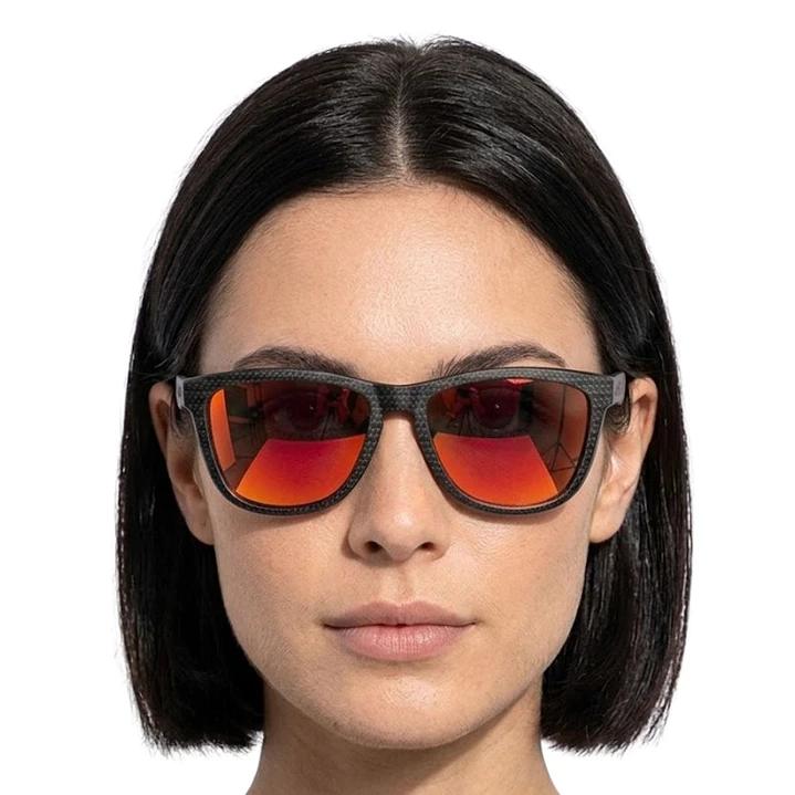 Lentes de Sol Polarizado Hawkers ONE RAW CARBON FIBER HONR25NRTP Rojo Espejado Unisex Talla 54mm 8