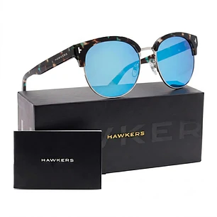 Lentes de Sol Polarizado Hawkers NEW CLASSIC ROUNDED HNCR23CLTP Azul Espejado Unisex Talla 53mm