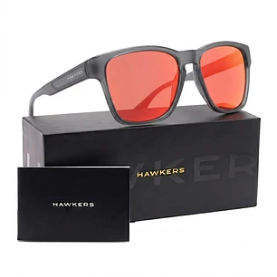 Lentes de Sol Polarizado Hawkers CORE RAW HCRA24GRTP Gris y Rojo Unisex Talla 56mm