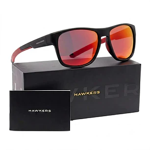 Lentes de Sol Polarizado Hawkers GRIP HGRI24BRTP Rojo Espejado Unisex Talla 57mm