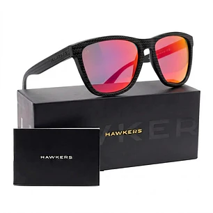Lentes de Sol Polarizado Hawkers ONE RAW CARBON FIBER HONR25NRTP Rojo Espejado Unisex Talla 54mm
