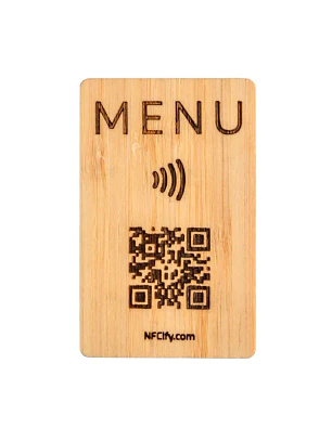 Cartão de Menu Digital QR + NFC