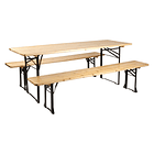 Mesa Plegable con Bancas de Madera 1