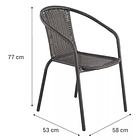 Juego de comedor de terraza 6 piezas / ng home 6