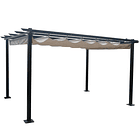 Pérgola 3x4 m Gazebo con tela retráctil / Ng home 2