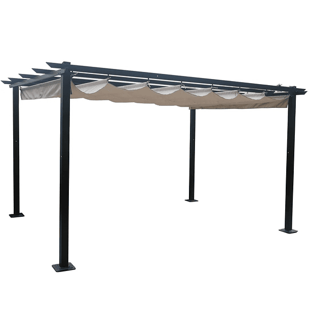 Pérgola 3x4 m Gazebo con tela retráctil / Ng home