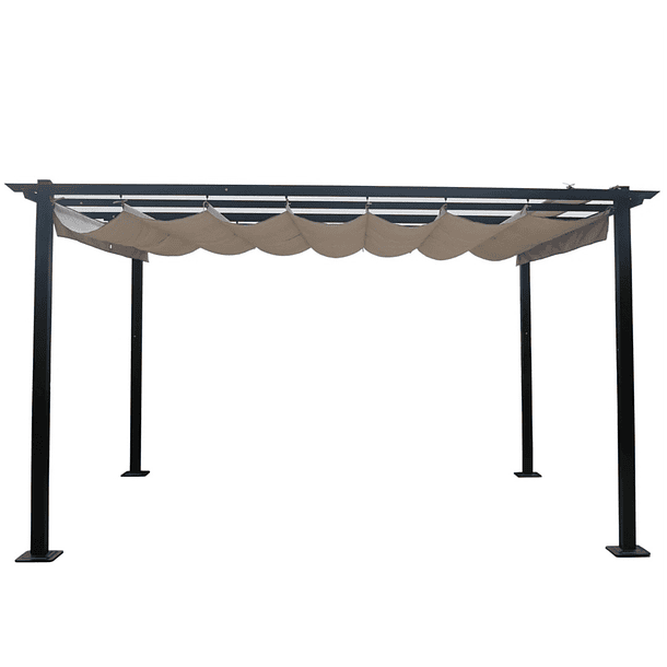 Pérgola 3x4 m Gazebo con tela retráctil / Ng home