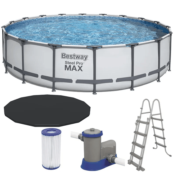 Piscina Estructural 549x122 cm 23.062 l + Bomba + Filtro + Escalera + Cobertor