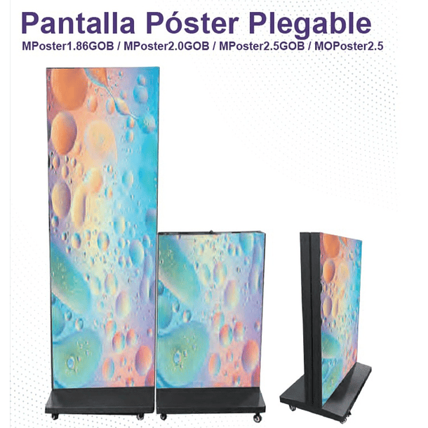 Pantalla LED Vertical P1.86 Plegable Profesional + Case | NG Home