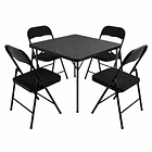 Mesa plegable cuadrada Negra 70x70 | NG Home 2