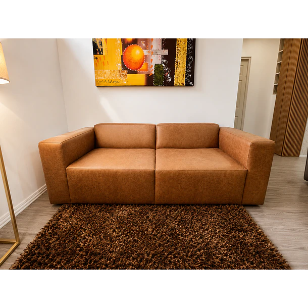 Sofá Living Ámbar tela Cuero By NG Home 1
