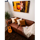 Sofá Living Ámbar tela Cuero By NG Home 5