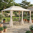 Pérgola Romana 3x4 Metros con Cortinas Impermeable | NG Home 2