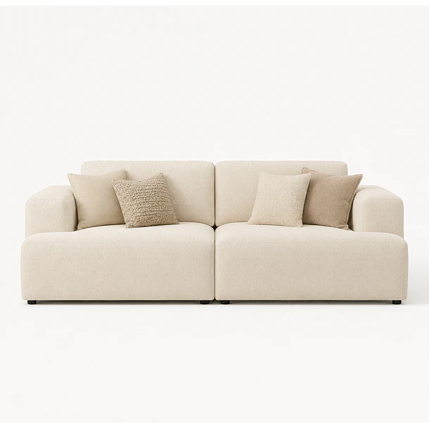 Sofá Samy 2C Tela Lino By NG Home
