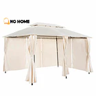 Pérgola Romana 3x4 Metros con Cortinas Impermeable | NG Home 1