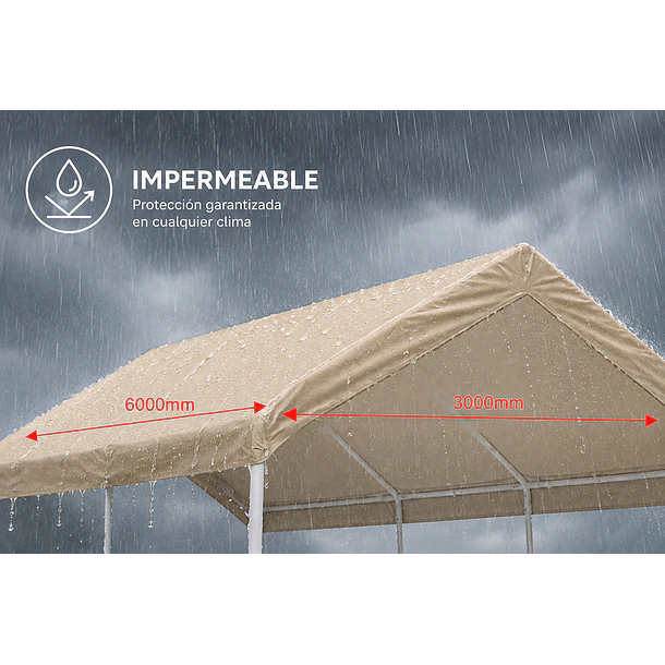 Techo Toldo Carpa 3x6 Poliéster impermeable | NG Home 2