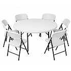 Mesa redonda blanco 120 cm | NG Home 2
