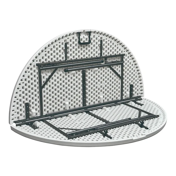 Mesa Plegable Redonda 160x74 Blanca 6