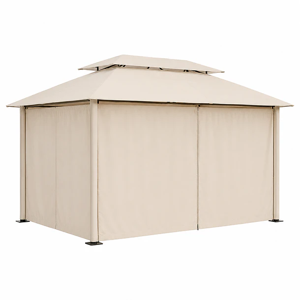 Pérgola Romana 3x4 Metros con Cortinas Impermeable | NG Home