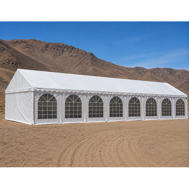 Carpa ÉLITE 16x8 metros ESTRUCTURA REFORZADA - PVC Alta Resistencia | NG Home