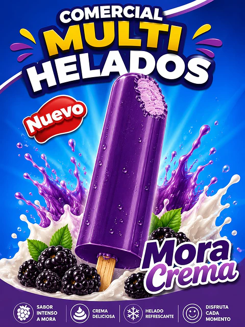 Paleta mora crema x44unid