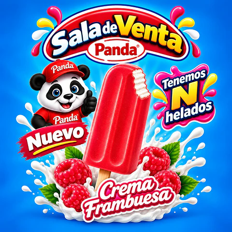 Paleta frambuesa crema x42unid