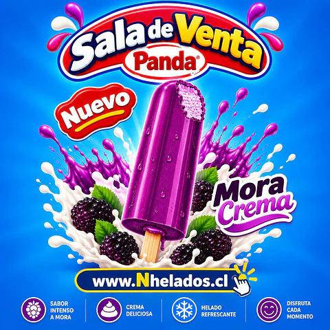 Paleta mora crema x44unid
