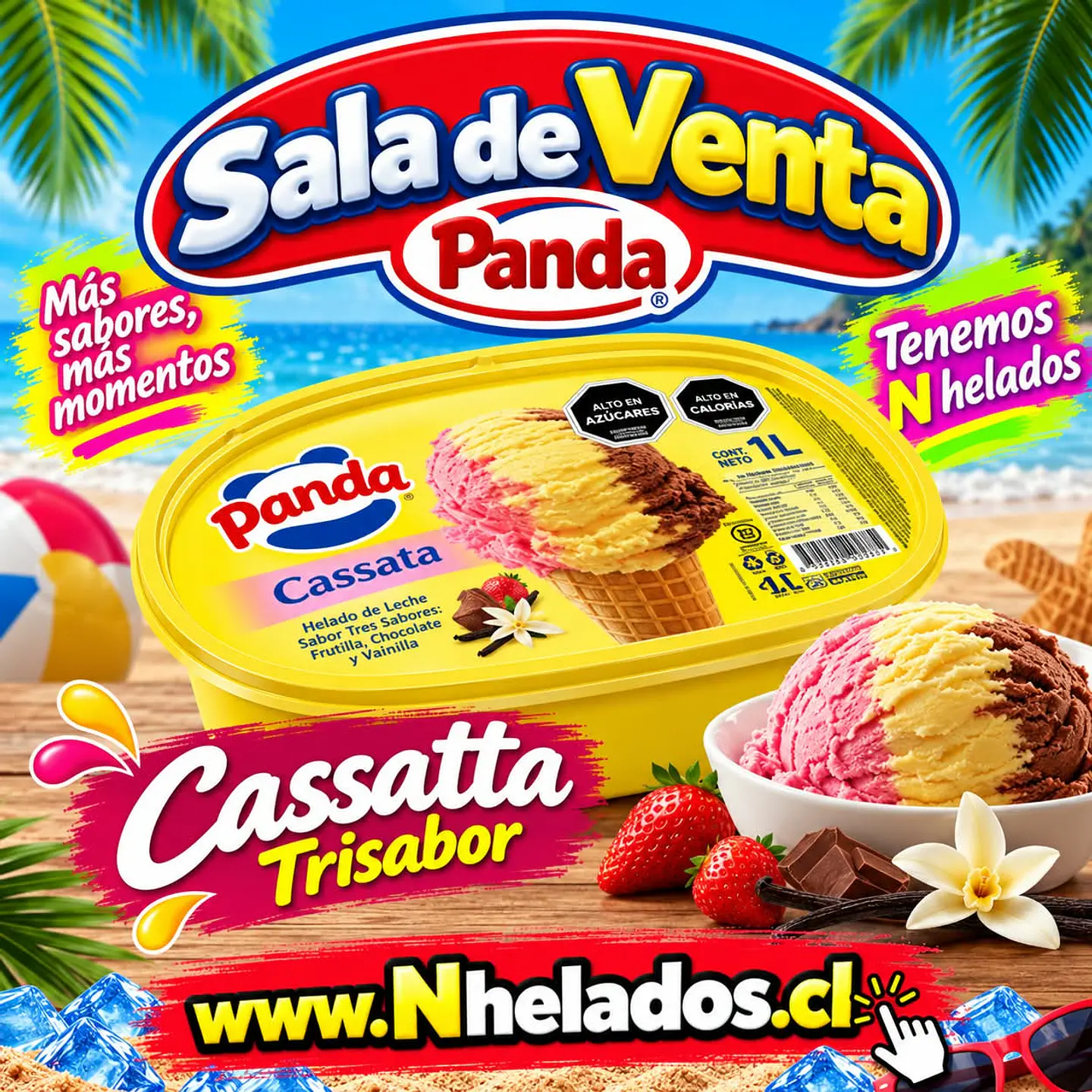 Cassatta trisabor panda 1lt  1