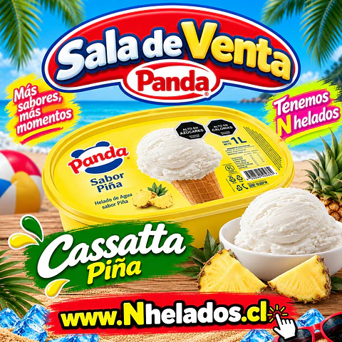 Cassatta piña panda 1lt 