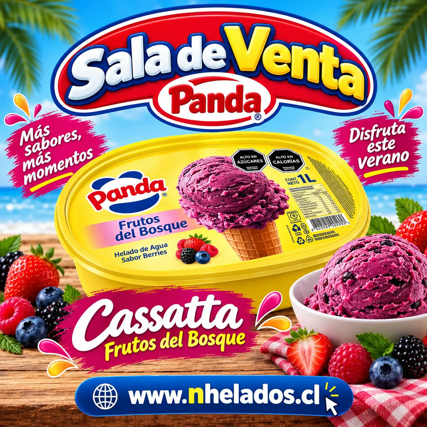 Cassatta frutos del bosque 1lt  1