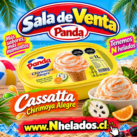 Cassatta chirimoya panda 1lt