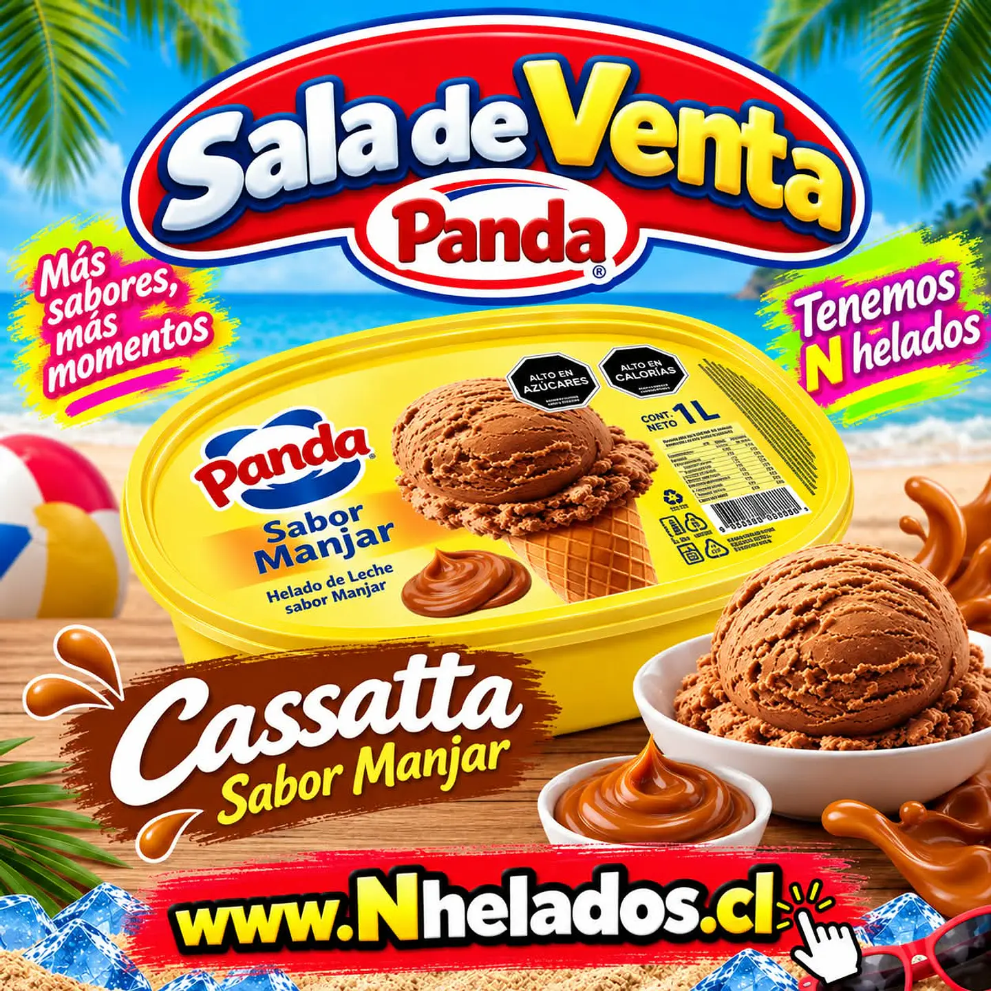 Cassatta manjar panda 1lt 1