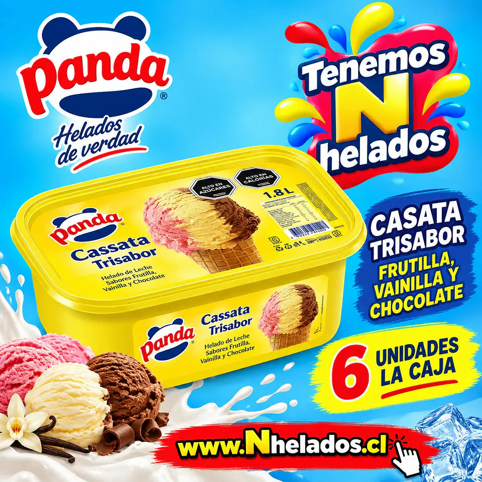 Cassatta trisabor panda 1.8 Lt x6unid 1