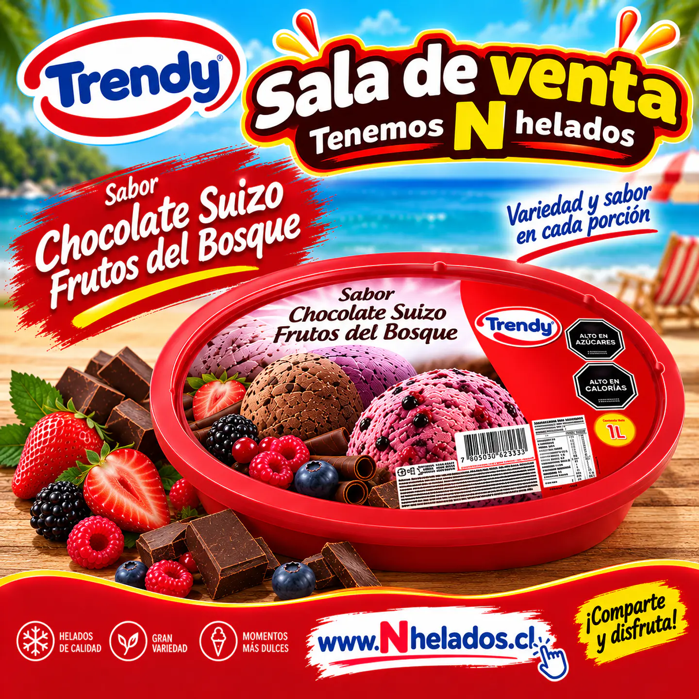 Cassatta chocolate suizo trendy 1lt x6unid 1