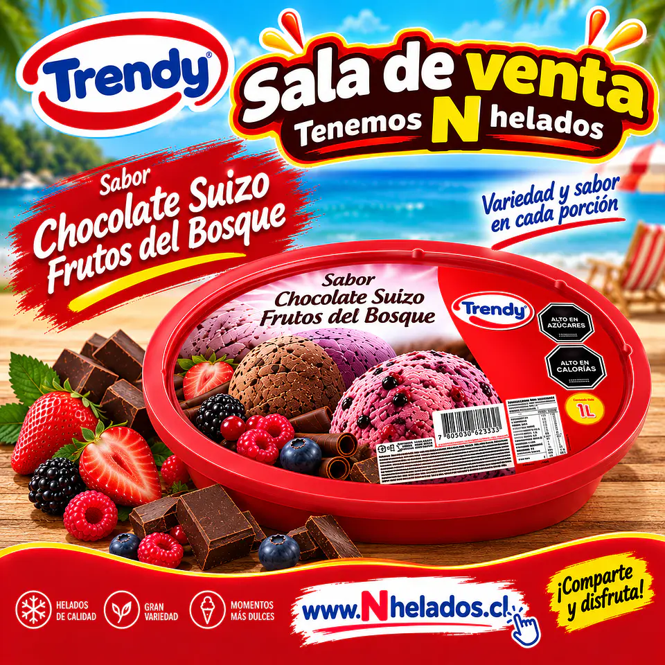 Cassatta chocolate suizo trendy 1lt x6unid 1