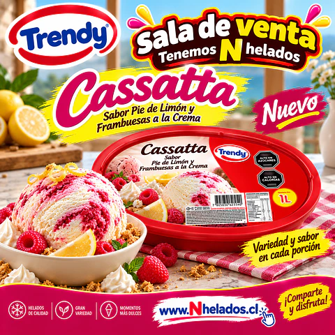 Cassatta pie de limón/frambuesa 1Lt x6unid