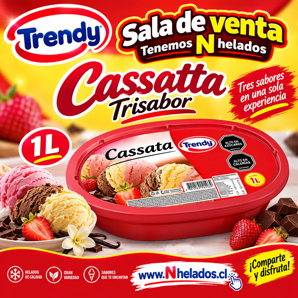 Cassatta trisabor trendy 1lt x6unid 1