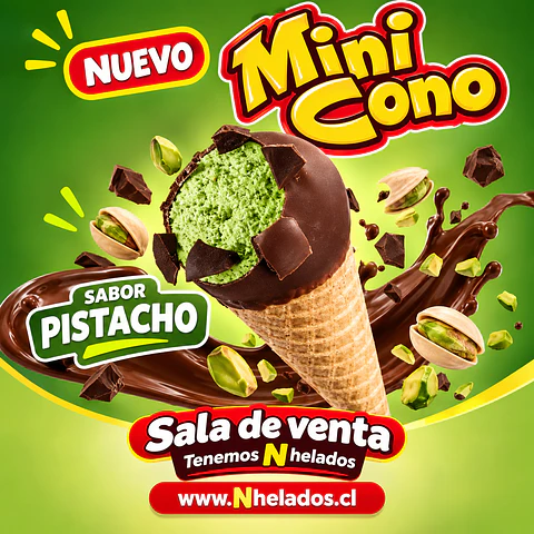 Minicono pistacho trendy x32unid
