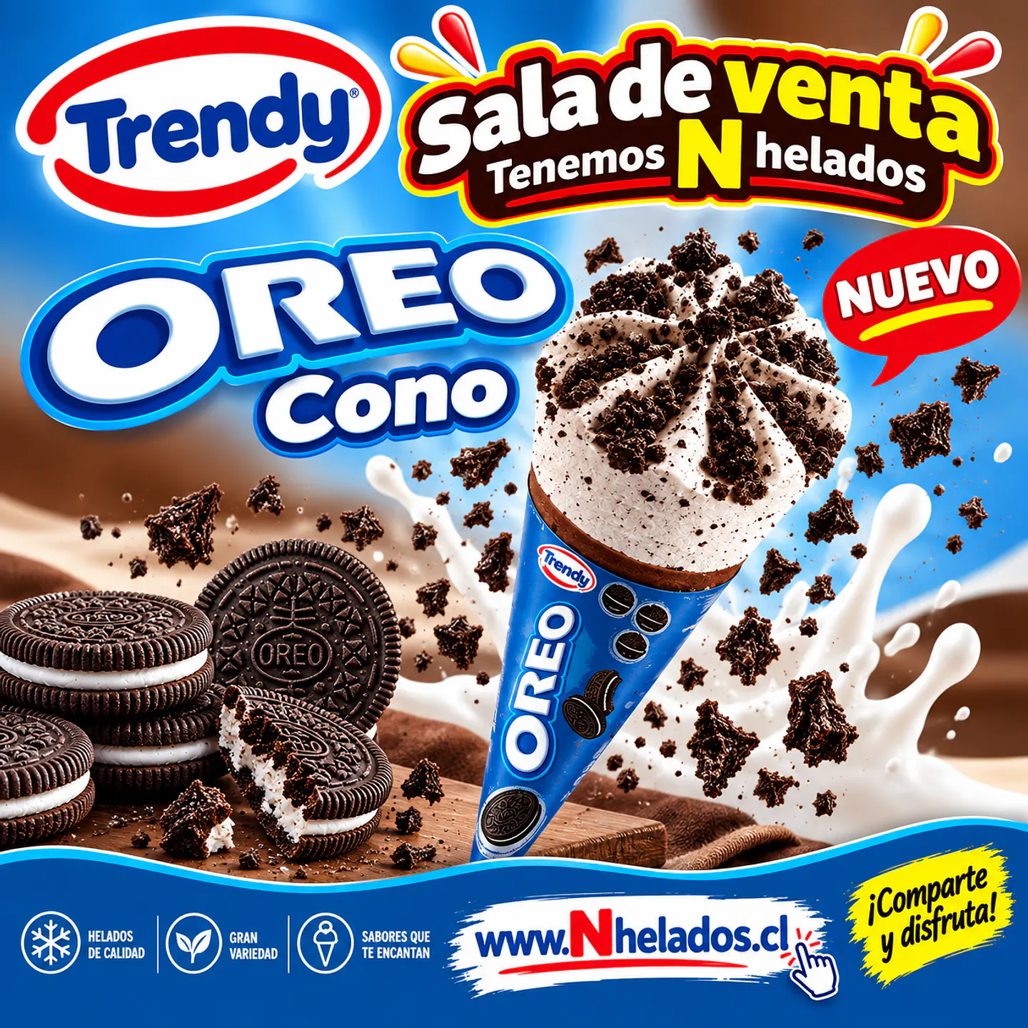 Cono Oreo trendy x16 unid 1