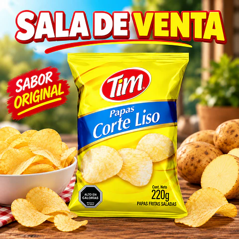 Papas corte liso 220 gm