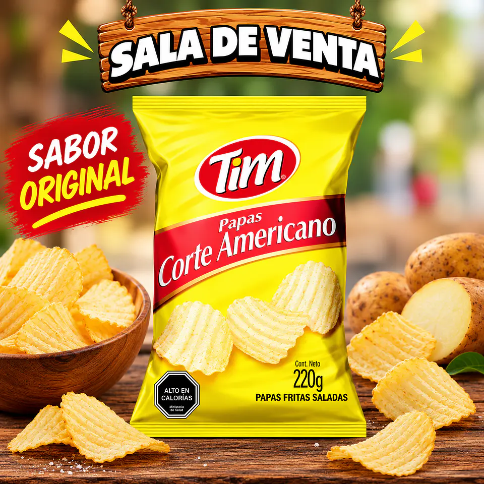 Papas corte americano 220gm 1